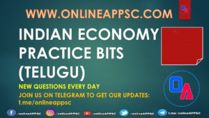 Indian Economy Practice Tests Telugu