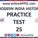 MODERN INDIAN HISTORY Practice Test