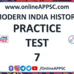 MODERN INDIAN HISTORY Practice Test