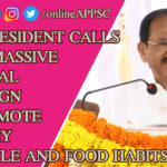 Vice President calls for a massive national campaign to promote healthy lifestyle and food habits
