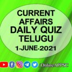 daily current affairs 1 june 2021